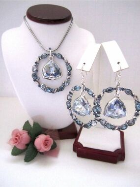 💎 BRIGHTON Silver ‘DIVINE FEMININE’ Swarovski Crystal Necklace & Earrings Set